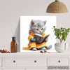 Cat Reading Art - View 5
