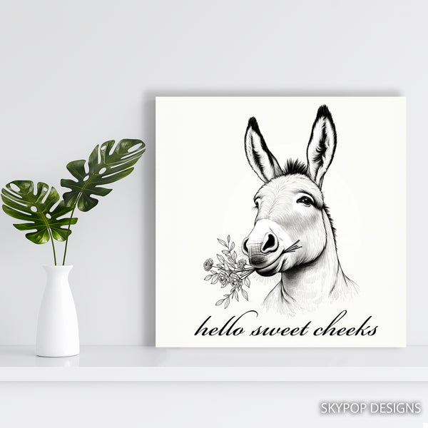 Donkey with Flowers Art - View 5