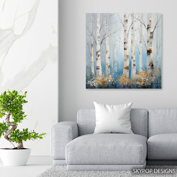 Birch Tree Forest Art - View 5