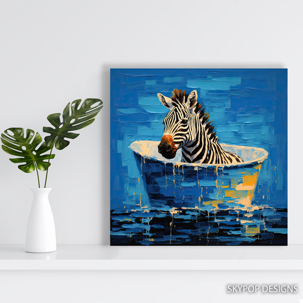 Zebra Bath Time Art - View 5