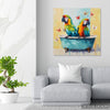 Macaw Bath Time Fun Art - View 5