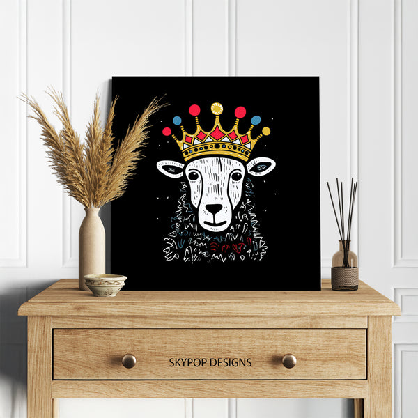 Crowned Sheep Art - View 5