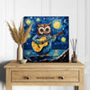 Owl Guitar Starry Night Art - View 5