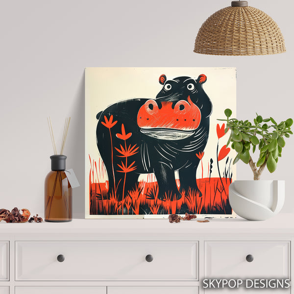 Hippopotamus Art - View 5