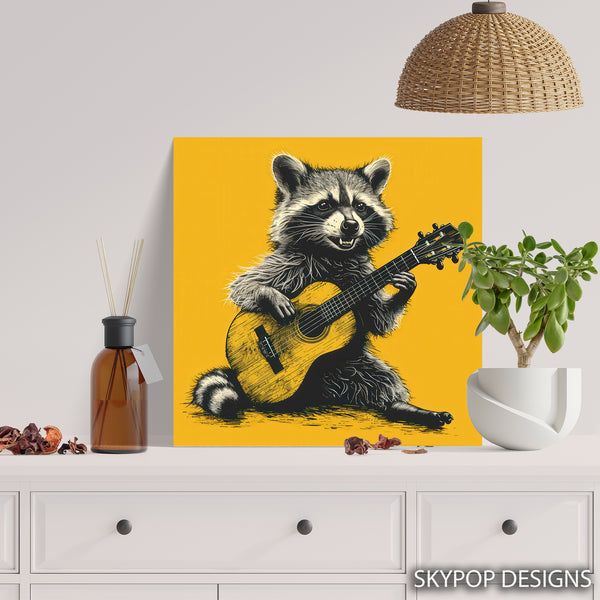 Raccoon Rock Star Art - View 5