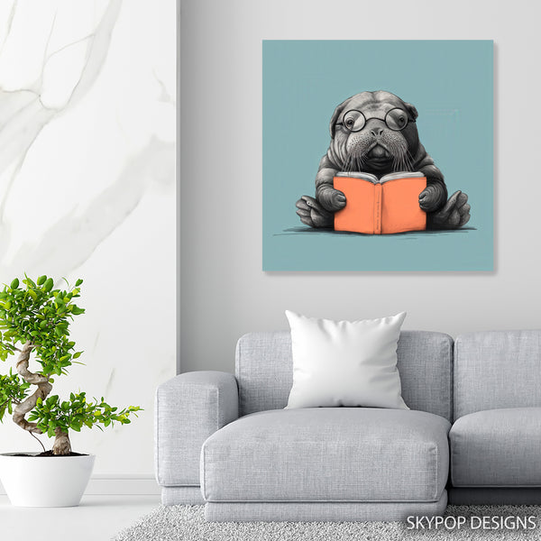 Walrus Reading Art - View 5