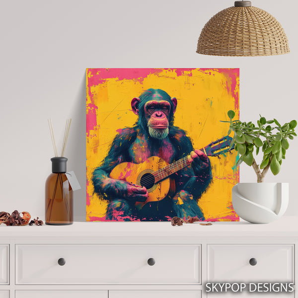 Chimpanzee Jam Session Art - View 5