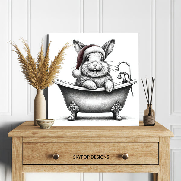 Bunny Bath Time Art - View 5