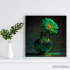 Emerald Bloom Vase Art - View 5