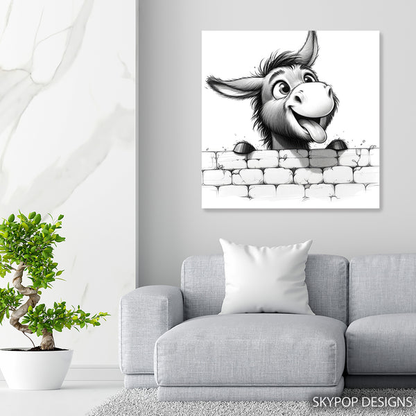 Donkey Peeking Art - View 5