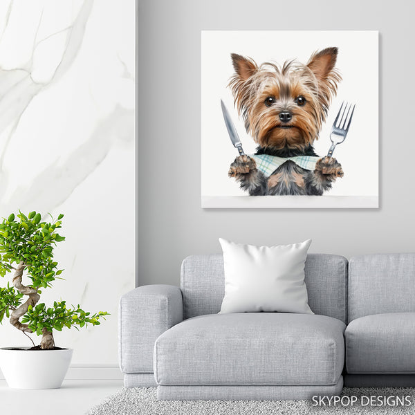 Yorkshire Terrier Dinner Art - View 5
