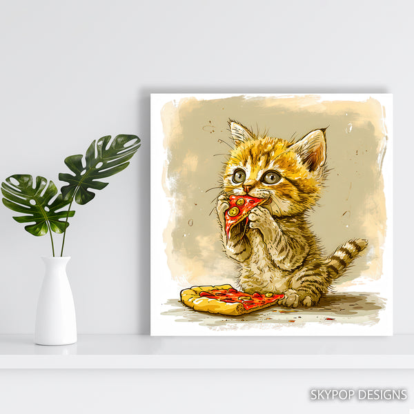 Kitten Pizza Art - View 5