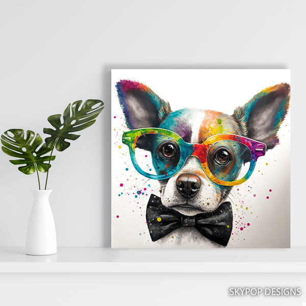 Dog With Glasses Art - View 5