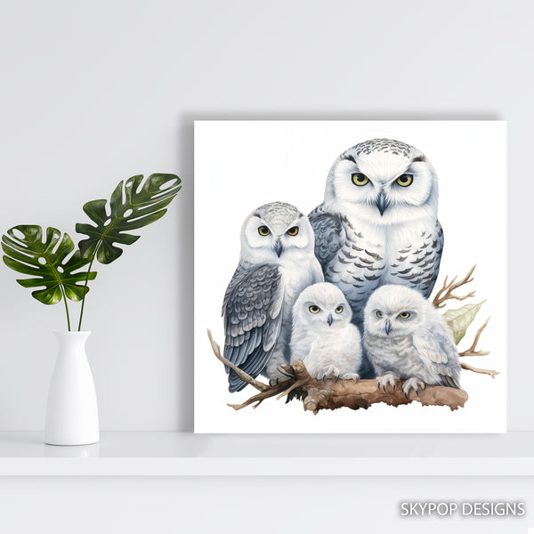 Owl Family Art - View 5
