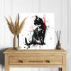 Black Cat Splatter Art - View 5