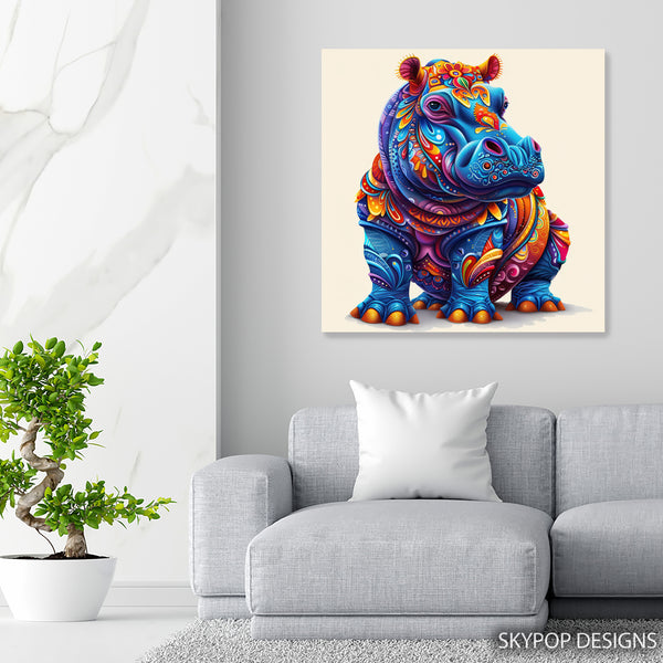 Hippopotamus Art - View 5