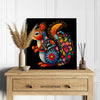 Squirrel Floral Art - View 5