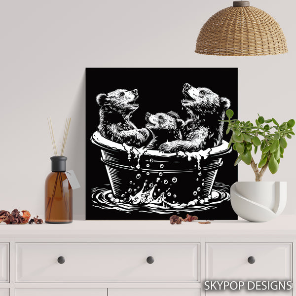 Bear Bath Time Art - View 5