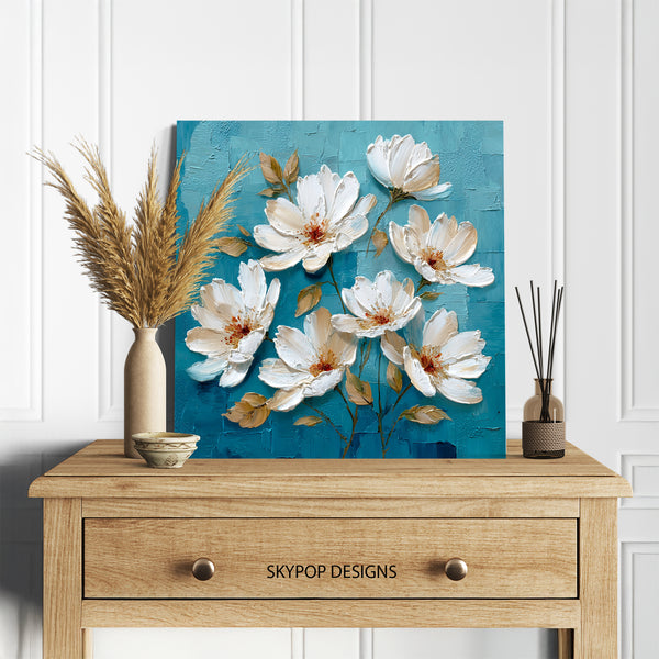 White Flowers Art - View 5