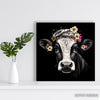 Highland Cow Floral Crown Art - View 5