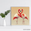 Flamingo Love Heart Art - View 5