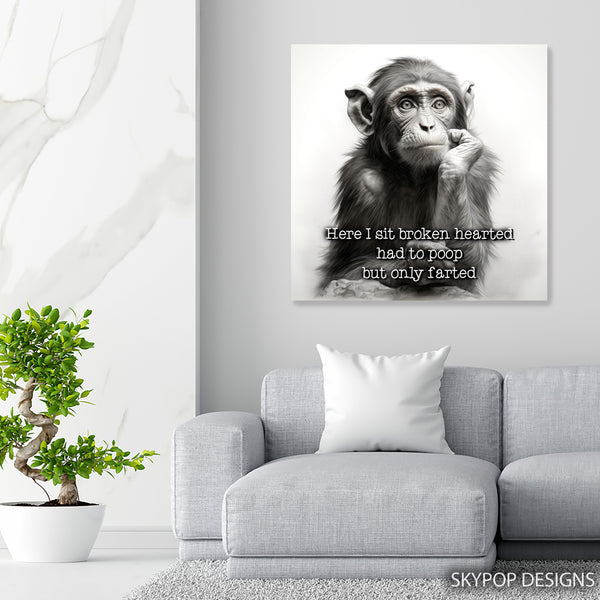 Chimpanzee Thinking Art - View 5