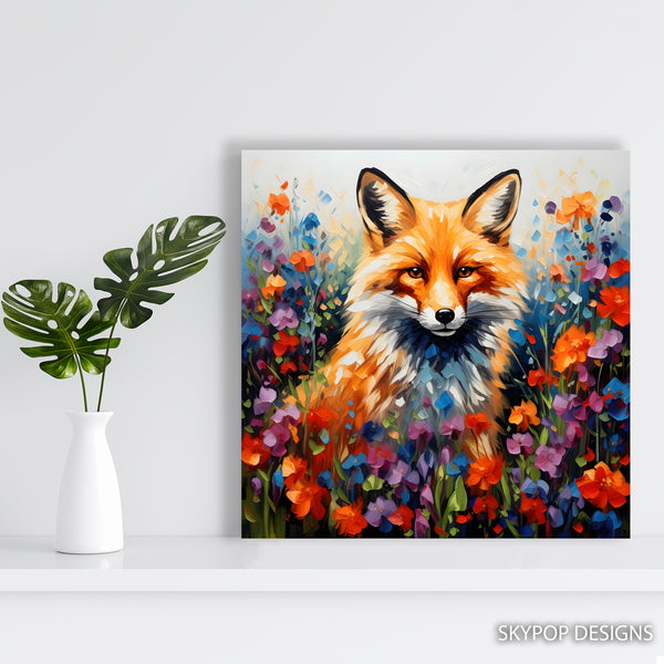 Fox Flowers Art - View 5