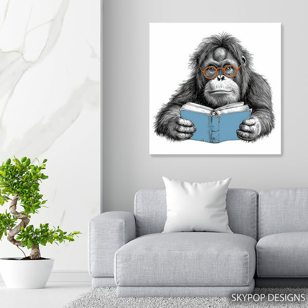 Orangutan Reading Art - View 5