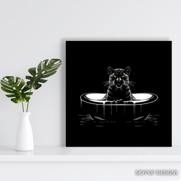 Panther Bathtime Art - View 5