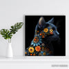 Floral Cat Art - View 5