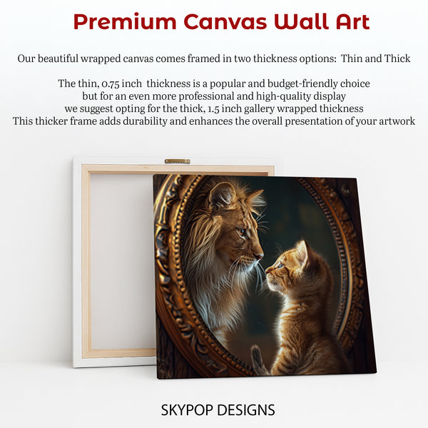 Kitten Lion Mirror Art - View 6