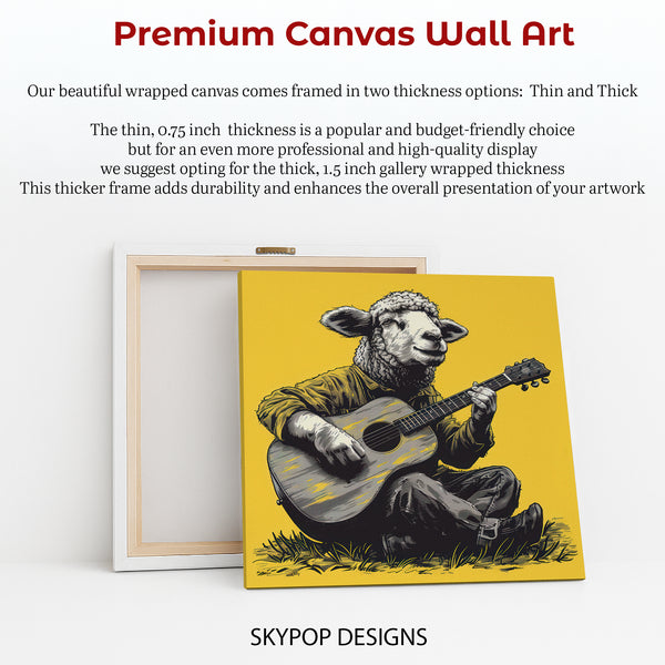 Sheep Guitar Art - View 6