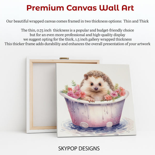 Hedgehog Bathtub Art - View 6