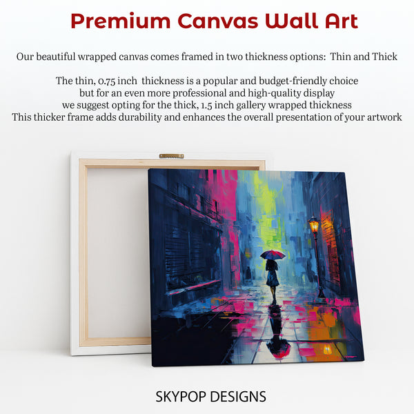 Rainy Evening Cityscape Art - View 6