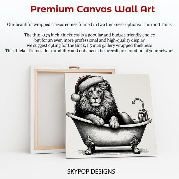 Lion Christmas Bath Art - View 6