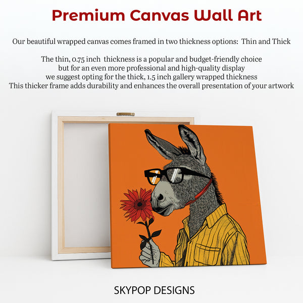 Donkey with Flower Art - View 6