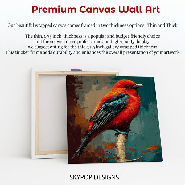 Scarlet Tanager Bird Art - View 6