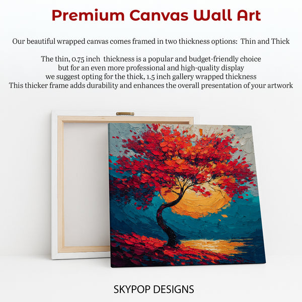 Vibrant Autumn Tree Art - View 6