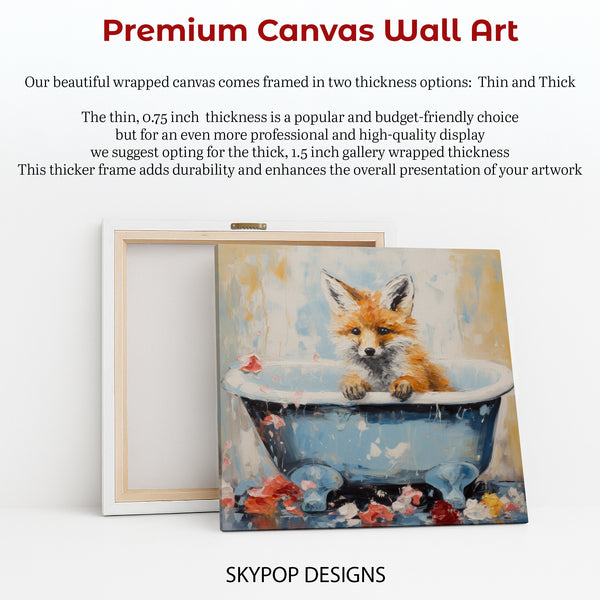 Fox Bath Time Art - View 6