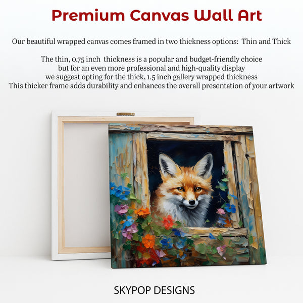Fox Peeking Window Art - View 6
