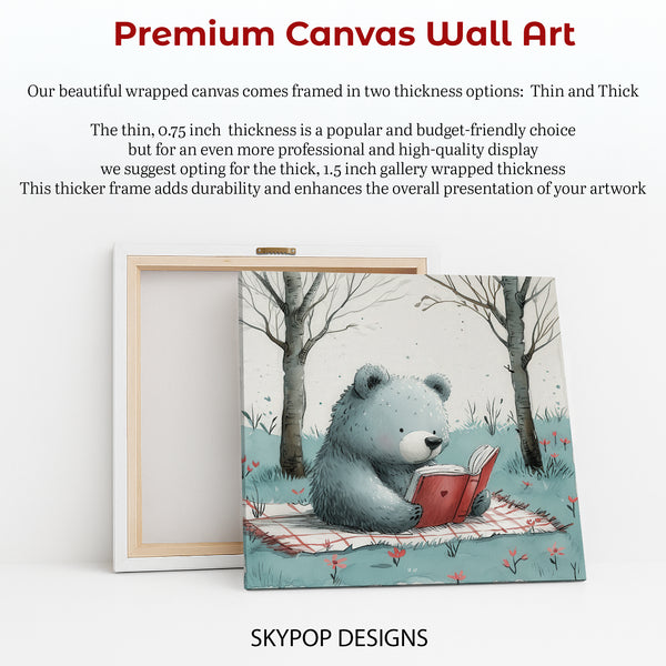 Bear Reading Book Art - View 6