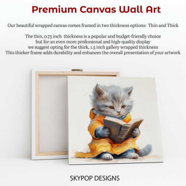 Cat Reading Art - View 6