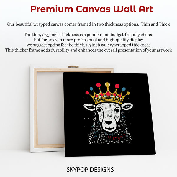 Crowned Sheep Art - View 6