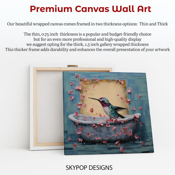 Hummingbird Petal Bath Art - View 6