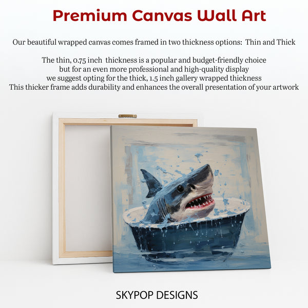 Shark Bath Time Fun Art - View 6