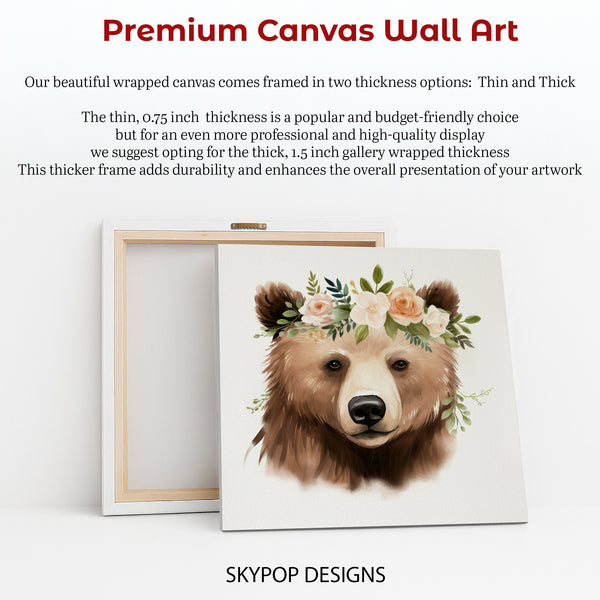 Bear Floral Crown Art - View 6