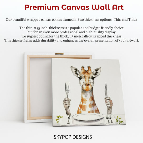 Giraffe Dining Art - View 6