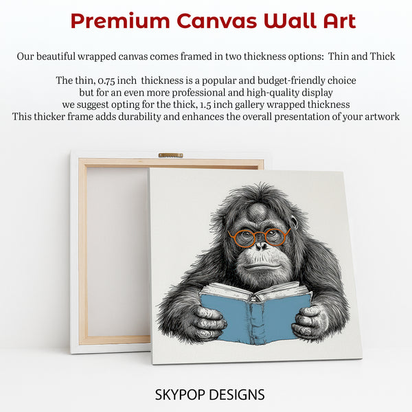 Orangutan Reading Art - View 6