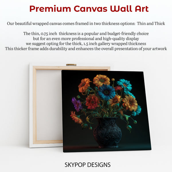 Neon Bloom Vase Art - View 6
