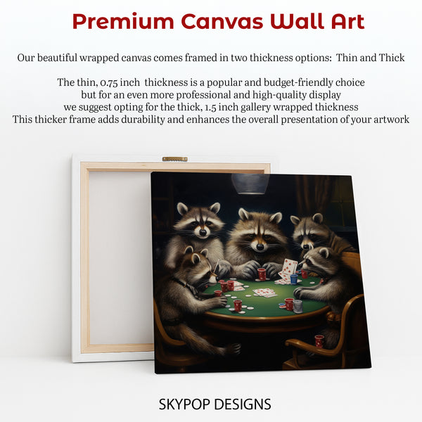 Raccoon Poker Art - View 6